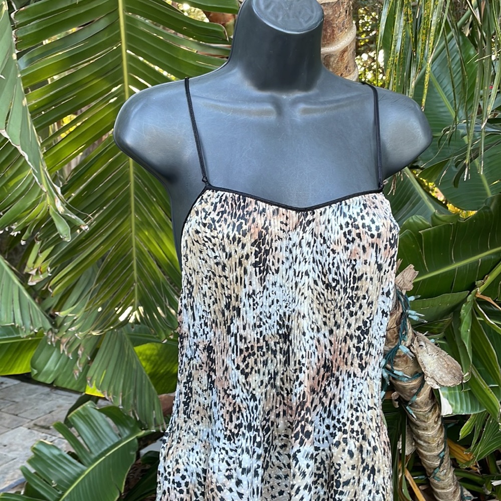 leopard print mary mcfadden slipdress